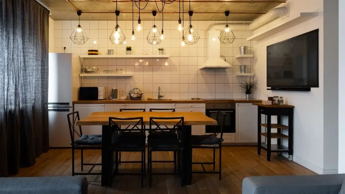 Modern Farmhouse Kitchen Lighting Exposed Bulbs