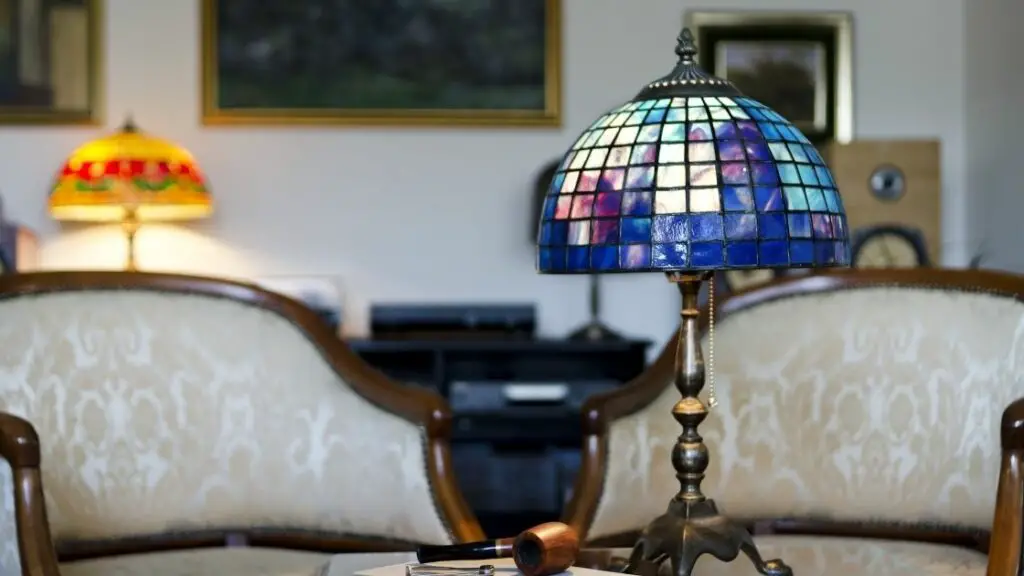 Blue Tiffany Table Lamp