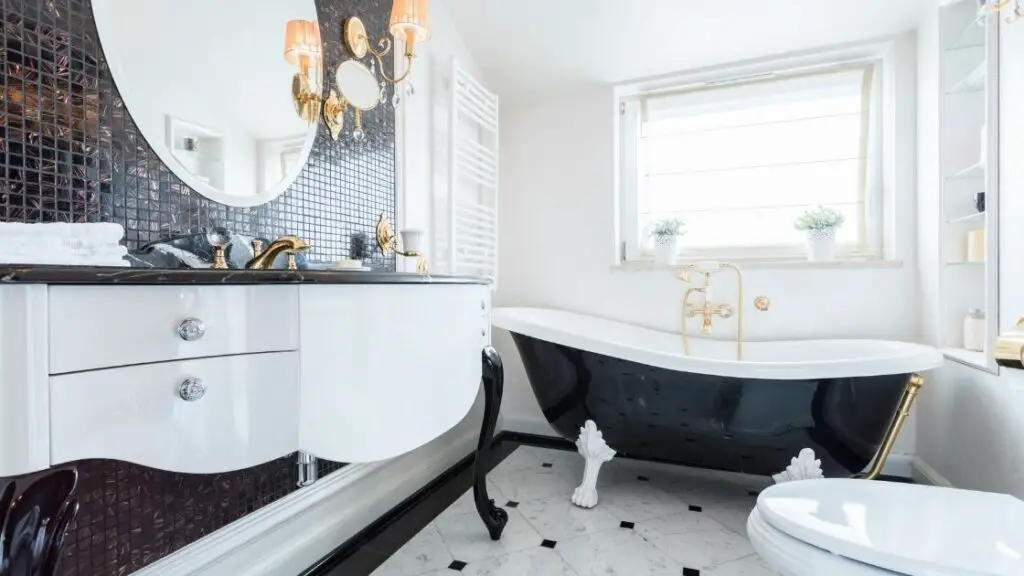 Luxury Black and White Bathroom