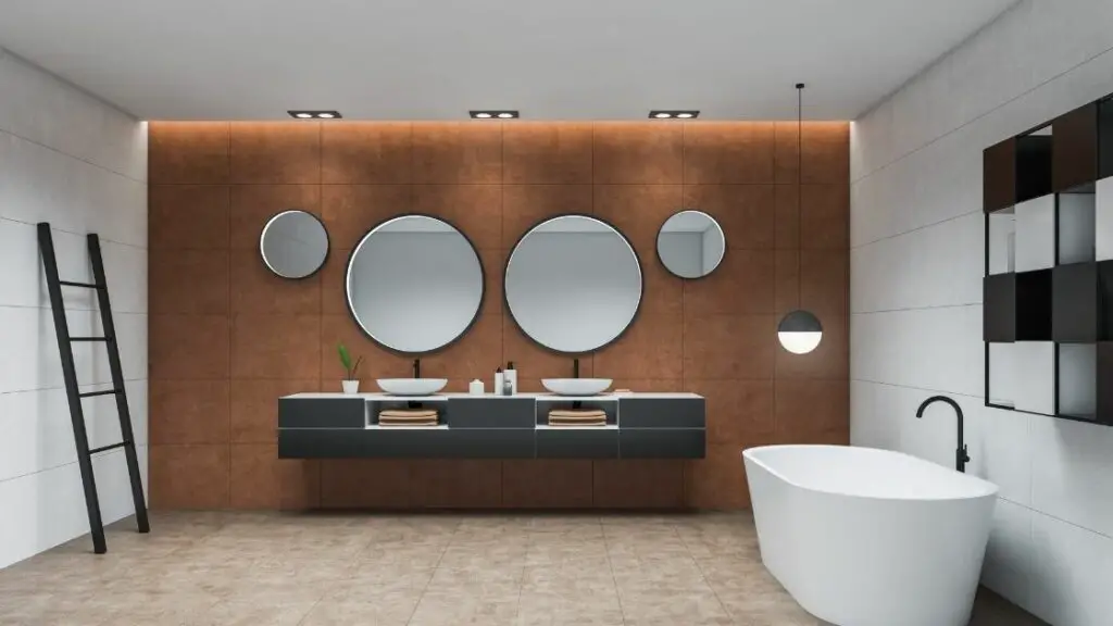 Floating Double Bathroom Vanity.