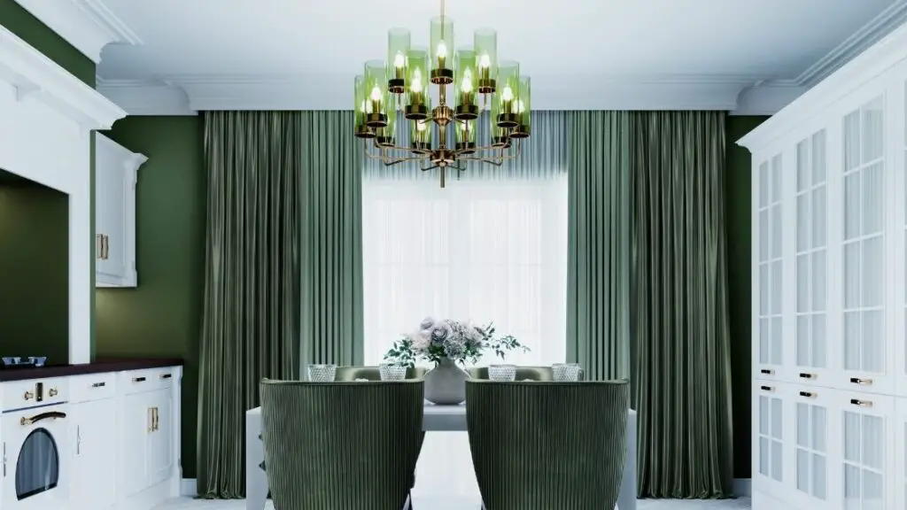 Green Colored Chandelier 