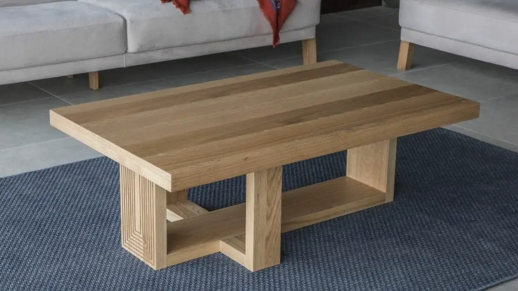 light wooden coffee table