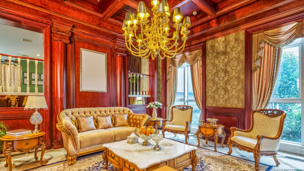 Luxury Living Room Gold Fittings