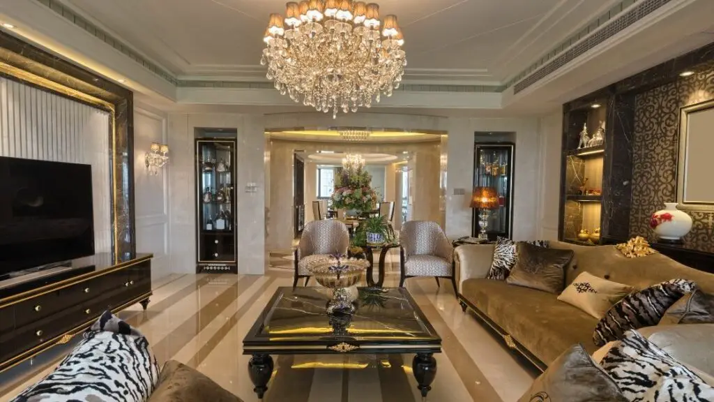 Luxury Living Room Gold Fittings Chandelier