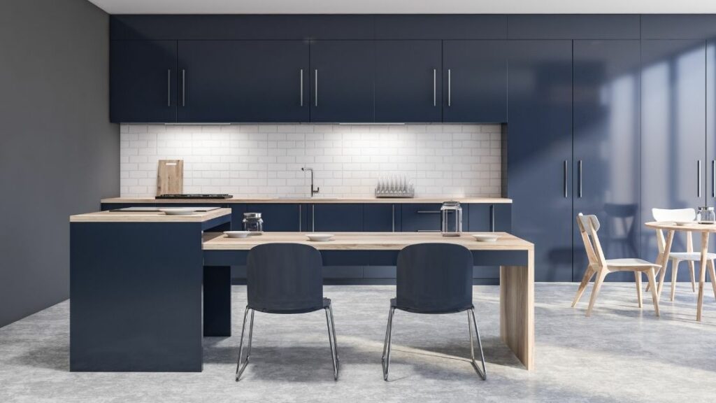 Midnight Blue Kitchen Cabinets Cupboards