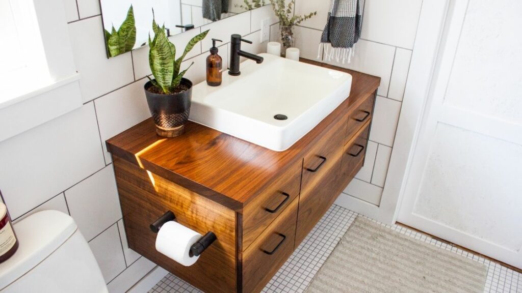 Single Sink Wood Bathroom Vanity