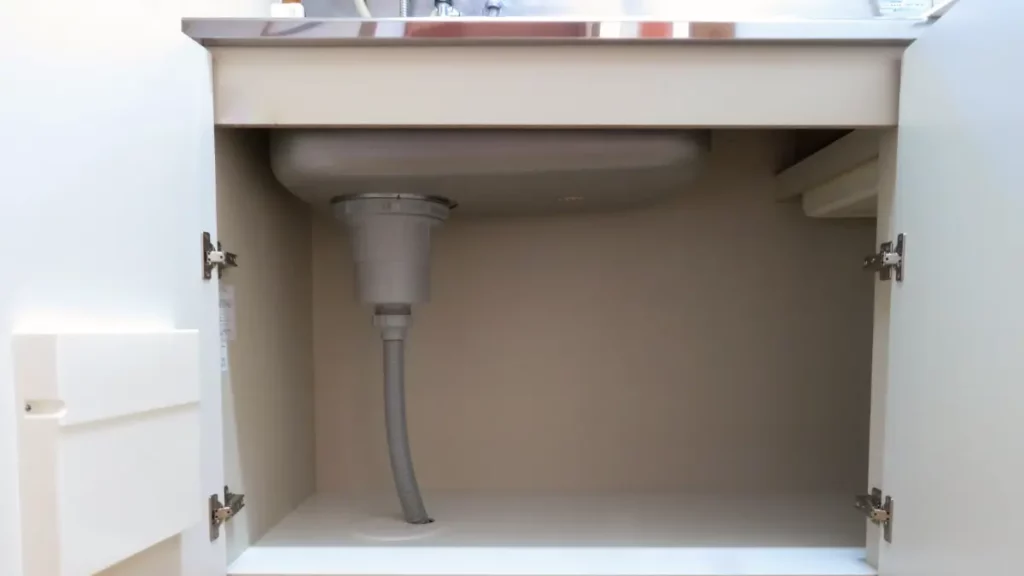 storage beneath bathroom sink