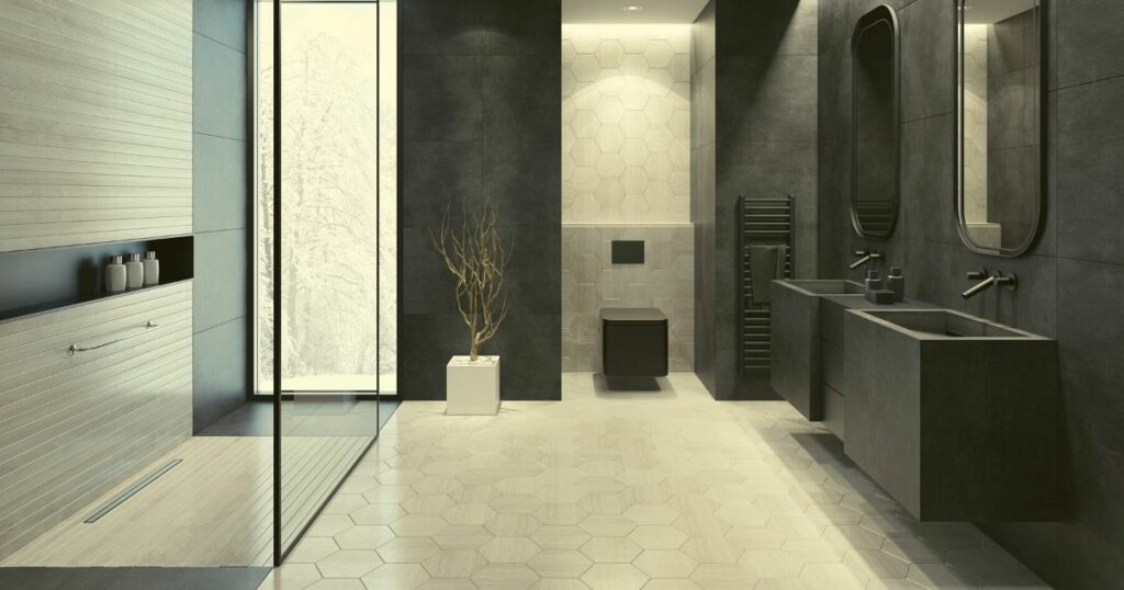 Can concrete be used for shower floor