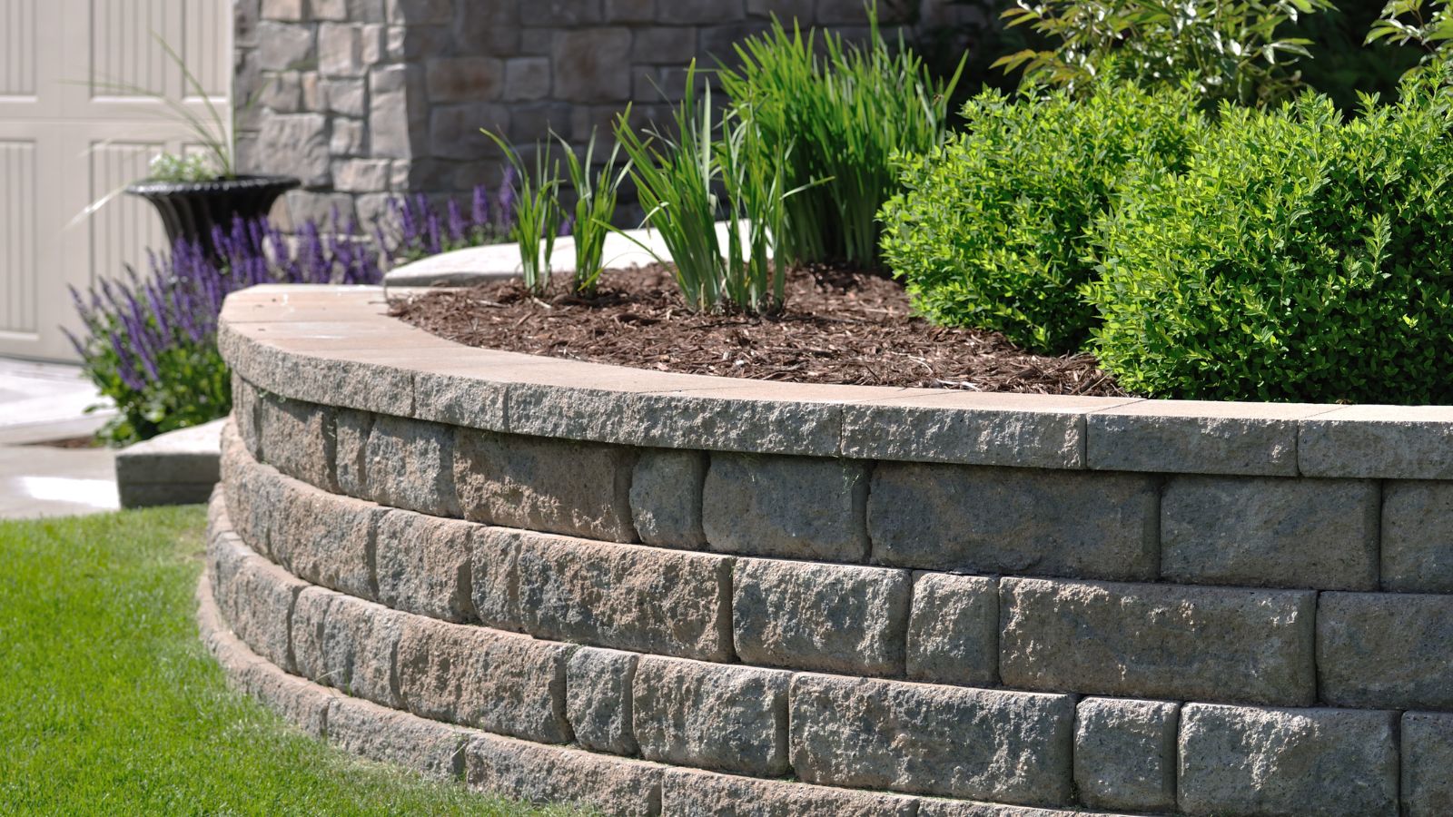 retaining wall ideas for sloped front yard