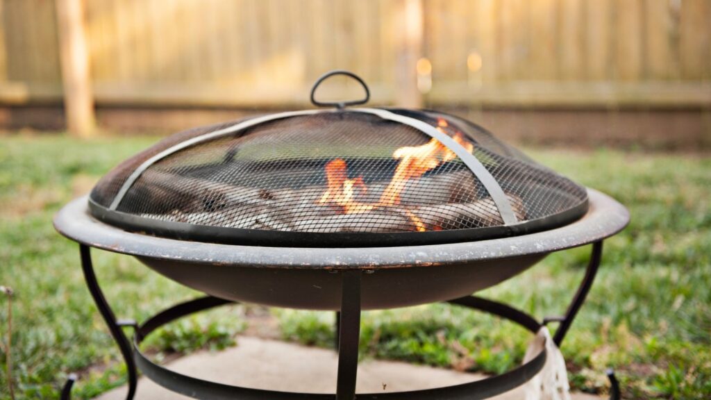 What do you put under a fire pit in your yard