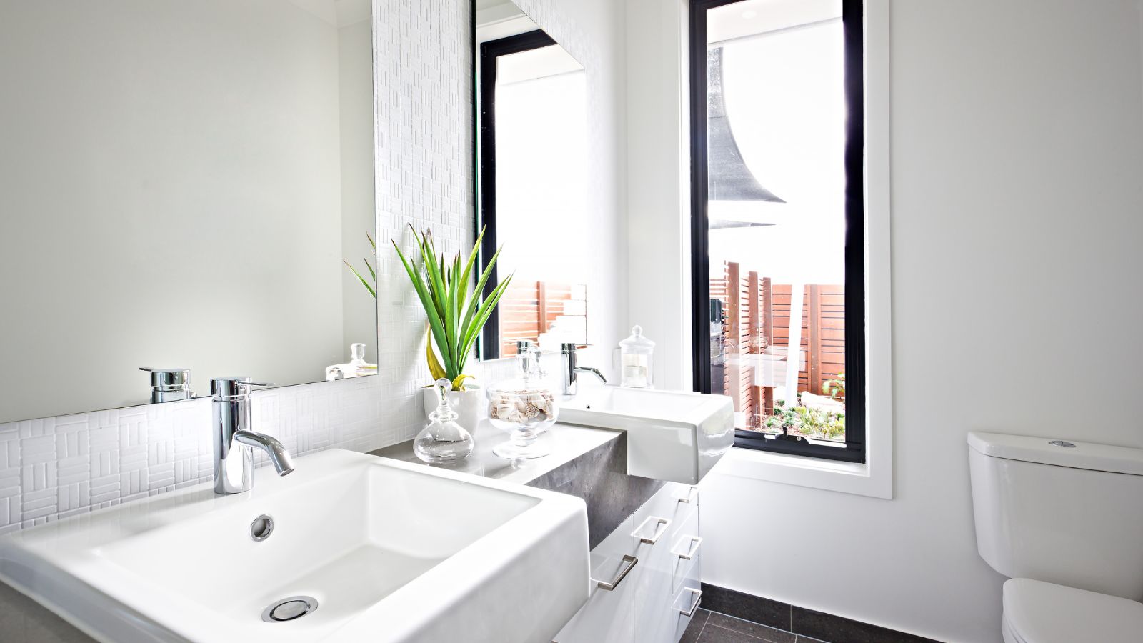 Get the Most Out of Your Double Sink Bathroom Vanity set With These Storage Tips.
