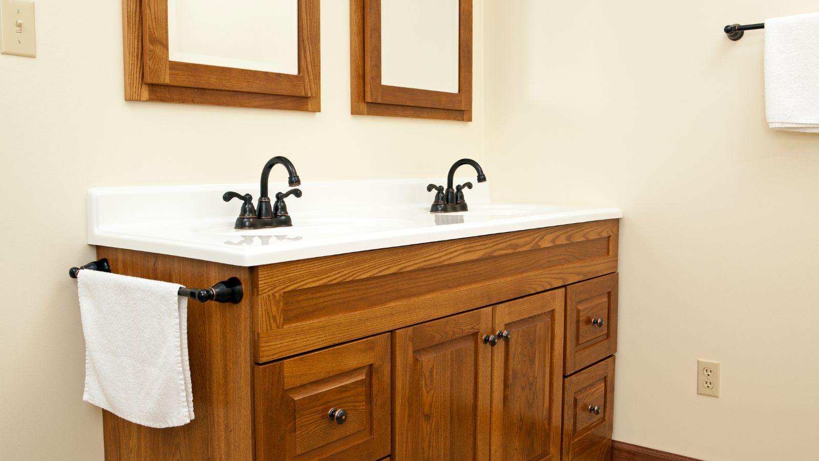 Save Space in Your Bathroom with a Wall-Mounted Double Vanity

